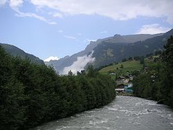 A Schwarze Lütschine Grindelwaldnál