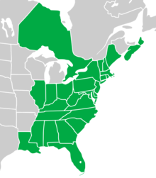 Symphyotrichum undulatum native distribution map: Canada — Nova Scotia and Ontario; US — Alabama, Connecticut, Delaware, District of Columbia, Florida, Georgia, Illinois, Indiana, Kentucky, Louisiana, Maine, Maryland, Massachusetts, Mississippi, New Hampshire, New Jersey, New York, North Carolina, Ohio, Pennsylvania, Rhode Island, South Carolina, Tennessee, Vermont, Virginia, and West Virginia.