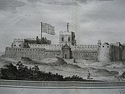 Cape Coast Castle in the 18th century by Jacques-Nicolas Bellin