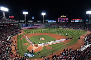 Der Fenway Park vor einem Spiel der World Series 2013