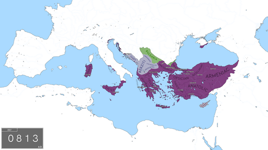 Imperiul Roman de Rasarit dupa abdicarea lui Mihail I Rangabe.