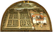 Lunette by Giusto Utens of Villa Medicea L'Ambrogiana (1598)