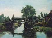 Footbridge near Kortenhoef (about 1910).