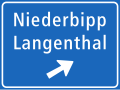 355 Wegweiser auf Autobahnen und Autostrassen