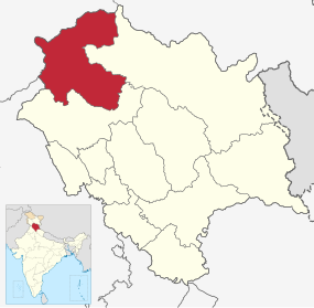 Positionskarte des Distrikts Chamba