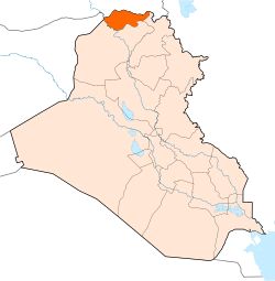 Location of محافظہ دھوک