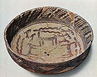 Hassuna redware bowl, circa 5500 BC