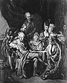 J. E. Zeissig: Thomas v. Fritsch (unten links), Ehefrau Sophia (Mitte), Schwiegertochter Charlotte (rechts), Sohn Carl Abraham (Bildmitte links), Tochter Margaretha – Witwe des Ferdinand Ludwig von Saul (2. v. rechts), 1773.