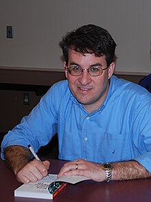 Jordan Sonnenblick at a book signing in Eldersburg, Maryland