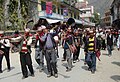 Nepal. Straight trumpets karnal. Curved trumpet Ransingha.