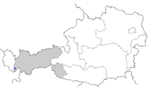 Galtür im äußersten Westen Tirols nahe der Grenze zu Vorarlberg und zum Schweizer Kanton Graubünden