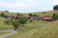 Oberwangen besteht aus vielen Weilern wie hier Matt