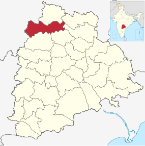 Positionskarte des Distrikts Nirmal