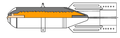 Querschnitt ﻿Zünder ﻿Sprengstoff ﻿Hülle