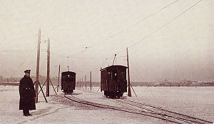 Trams on the ice