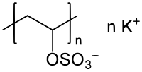 Strukturformelausschnitt von Kaliumpolyvinylsulfat