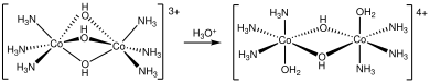 protonolysis of mu-OH cobalt complex