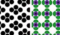 Punkte und stilisierte Ginkgoblätter bilden die beiden Muster.