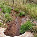 Brücke über den Oberlauf des Sitzenrodaer Baches in Sitzenroda bei geringem Abfluss