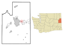 Location of Millwood, Washington