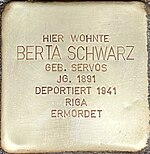 Stolperstein für Berta Schwarz