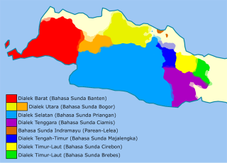 Peta dialek-dialek bahasa Sunda