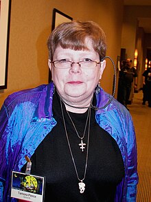 Pierce at the Boskone science fiction convention in Boston, February 2008