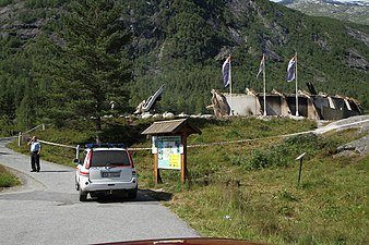 Breheimsenteret glacier center burned 2011