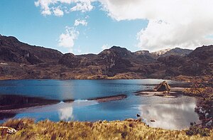 Mirrored lakes, Cajas National Park, Ecuador.