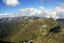 Het Făgărașgebergte met de Moldoveanu