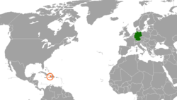 Lage von Deutschland und Haiti