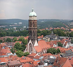 St. Jacobi vom Turm der St.-Johannis-Kirche aus gesehen.