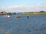 Looking seaward towards the museum's pontoons, with the closed 'Big Idea' building and footbridge in the background