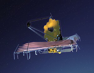 Καλλιτεχνική απεικόνιση του τηλεσκοπίου Τζέιμς Γουέμπ