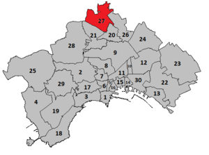 Lage von Scampia in Neapel