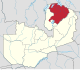 Kuzey Bölgesi'nin Zambiya'daki konumu
