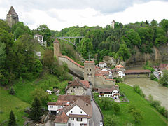 Die Saane bei Freiburg