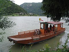 Sykkelferge over Donau i Schlögener Schlinge.