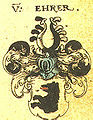 Wappen der Erer (Ehrer) von Sanzenbach laut Liste fränkischer Rittergeschlechter