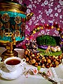 Nevruz tatilinde geleneksel Azerbaycan çay masası