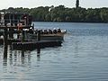 Traditional unloading of a departing commander with a marine cutter from the MUS dock