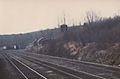 Brent railway yard as seen from a passing train in springtime early 1970s