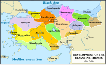 Bizans themaları haritası, c. 950