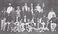 The 1903 Dublin University Cricket team (plus opponents). Jack Gwynn, captain, seated centre beside W G Grace.