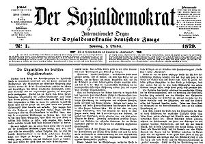 Probenummer der Zeitung Der Sozialdemokrat