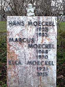 Hans Moeckel (1923–1983) Musical-Komponist, Dirigent beim Stadttheater St. Gallen und des Unterhaltungsorchesters des Schweizer Radios. Grab auf dem Friedhof Hörnli, Riehen, Basel