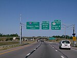 Interstate 190 northbound at exit 18A (New York State Route 324) on Grand Island