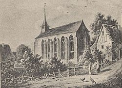 Die alte Klosterkirche, 1830, vor dem Abriss