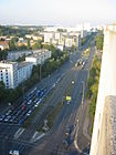 Landsberger Allee, Blick von der Storkower Straße stadtauswärts