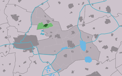 Location of the village in Tytsjerksteradiel